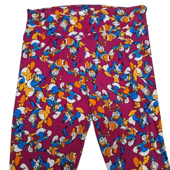 Lularoe Leggings Donald Duck Disney Tall Curvy Cartoon Sailor Angry Upset Womens - Picture 2 of 4